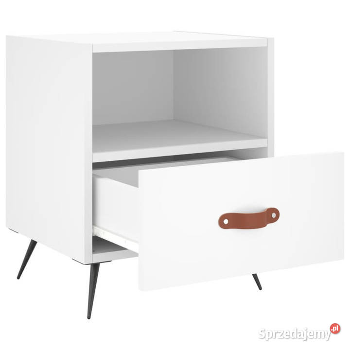 Szafka nocna biała 40x35x475 materiał Nocne Warszawa
