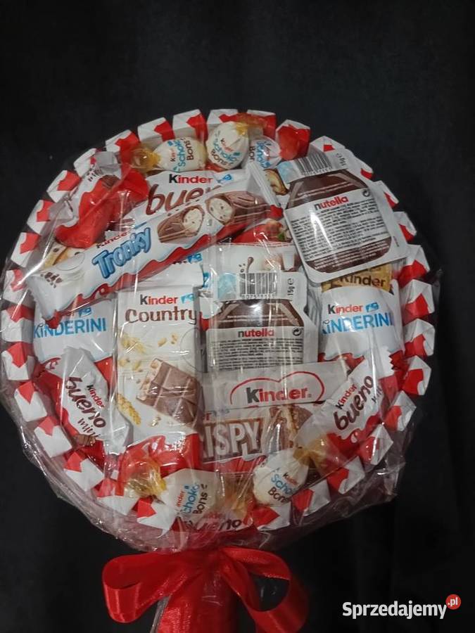 Bukiet ze słodyczy kinder Box na święta Urodziny Pozostałe Ląd