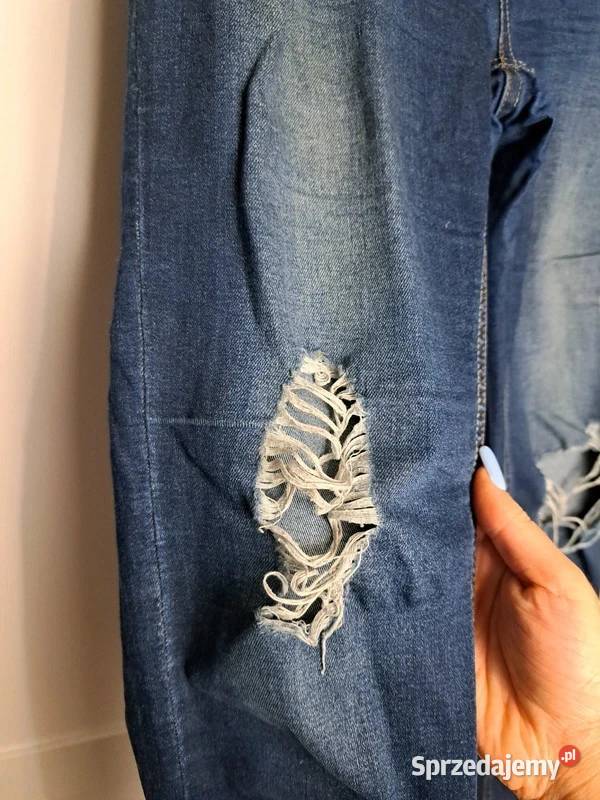 Jeansy Diverse z przetarciami 38 elastyczne Trąbki Wielkie