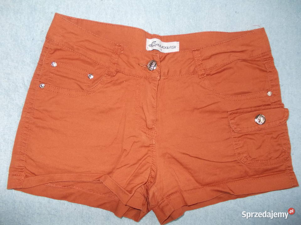 Bordowe krótkie spodenki szorty XS 34 Toruń