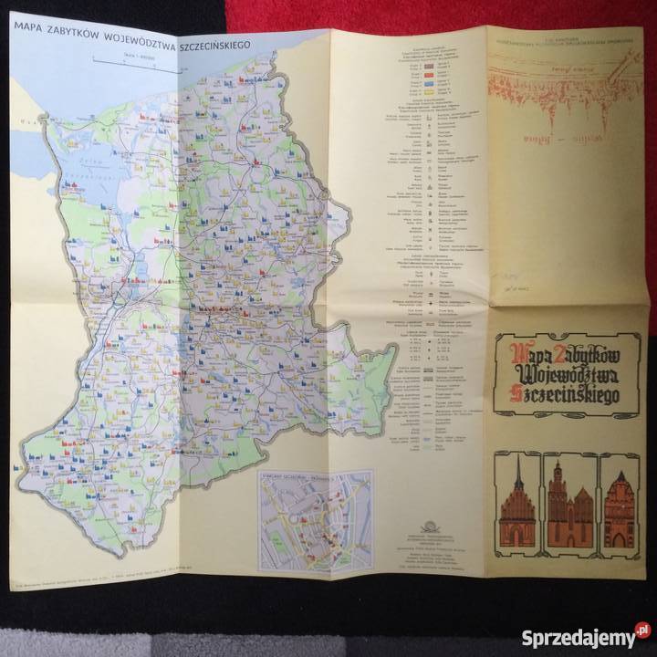 1141 Mapa Zabytków Województwa Szczecińskiego Antykwariat sprzedam