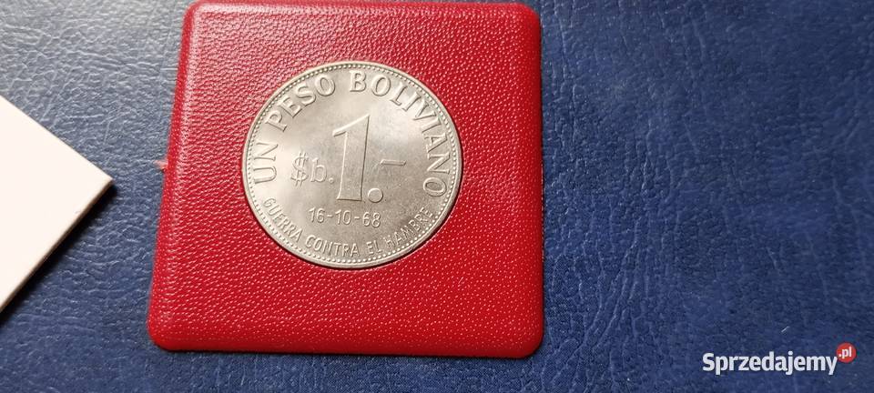 Stare monety 1 peso 1968 FAO Boliwia mennicza Numizmatyka Lesko