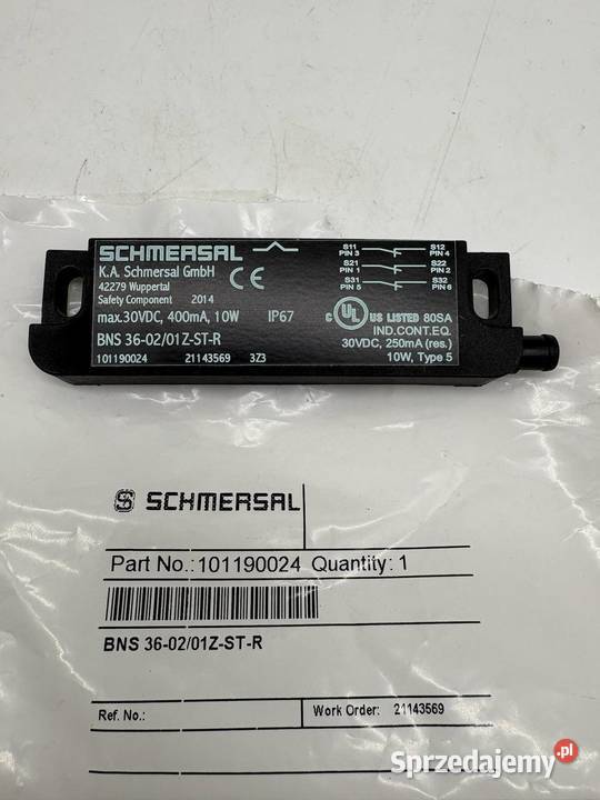 Schmersal BNS 360201ZSTR Safety switch mazowieckie Warszawa