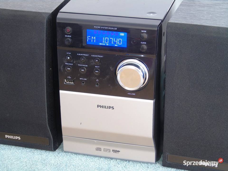 Wieża Philips MCM 1120 CD USB mp3 mag kolumny Jasło
