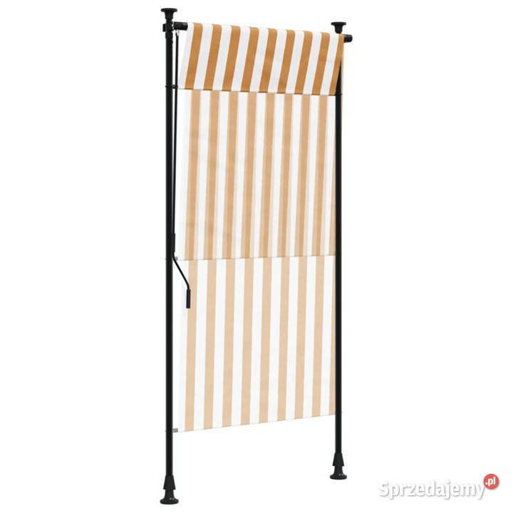 Roleta zewnętrzna pomarańczowobiała 120x270 Pozostałe