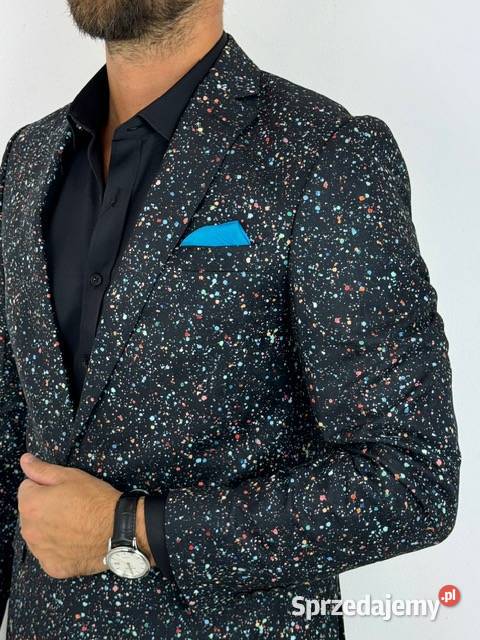 GIOVANNI PERA Marynarka męska D629 kropki Ostrów Wielkopolski