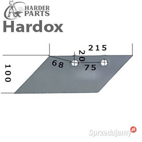Lemiesz przedpłużka HARDOX 921062250L do pługa Suwałki