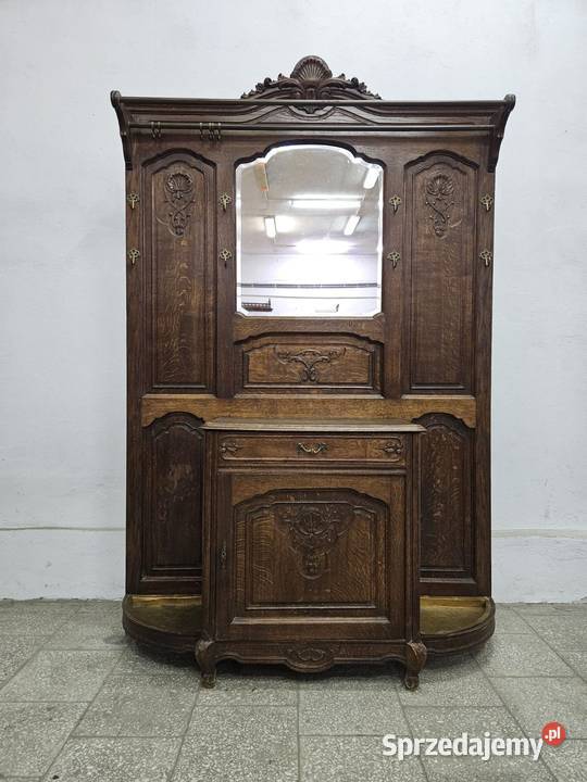 Stary dębowy wieszak garderoba ludwikowska Nowy Sącz