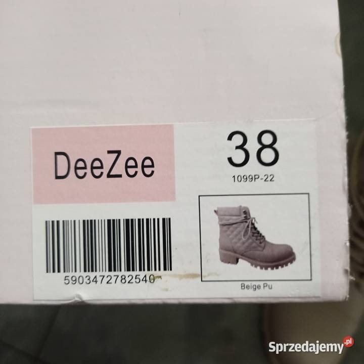 DeeZee Beżowe botki płaskie Henri 1099P22 BEIGE Kamień Pomorski sprzedam