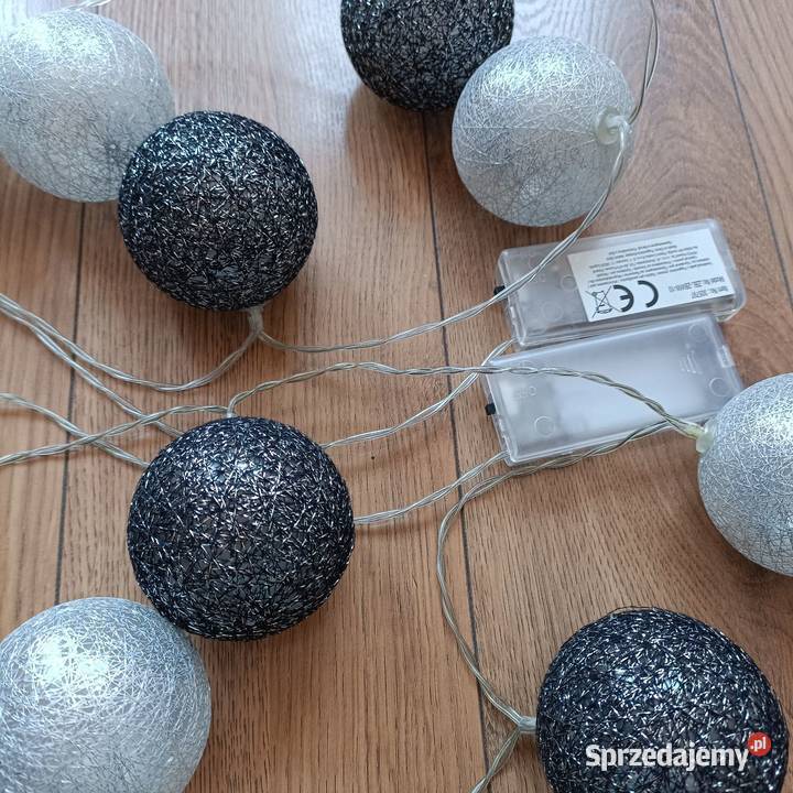 Lampki dekoracyjne girlanda LED kule świetlne