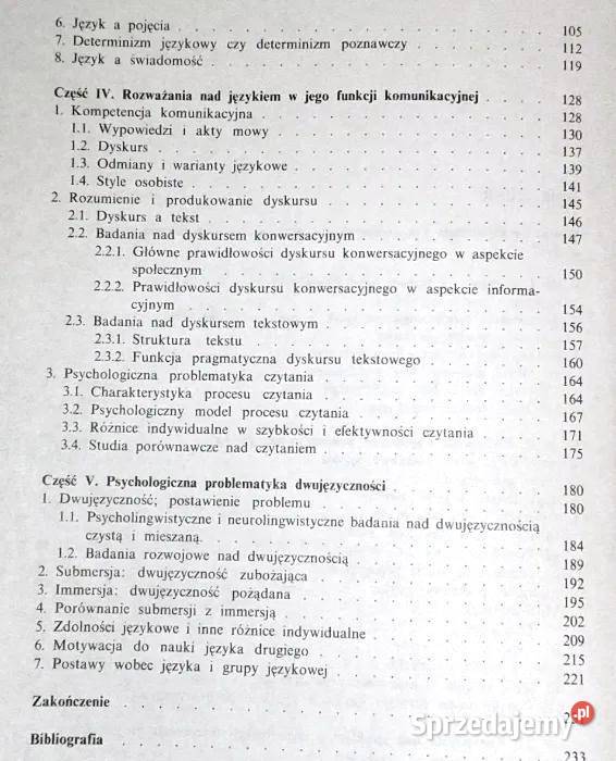 Język a psychologia Podstawy psycholingwistyki Chełm