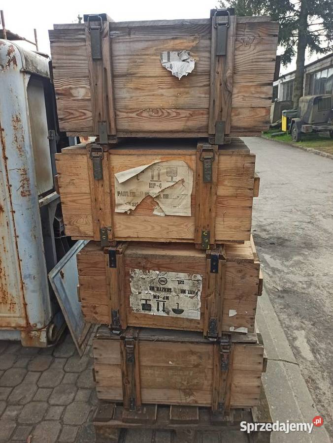 Drewniana skrzynia wojskowa 76x 55x 36 Skierniewice sprzedam