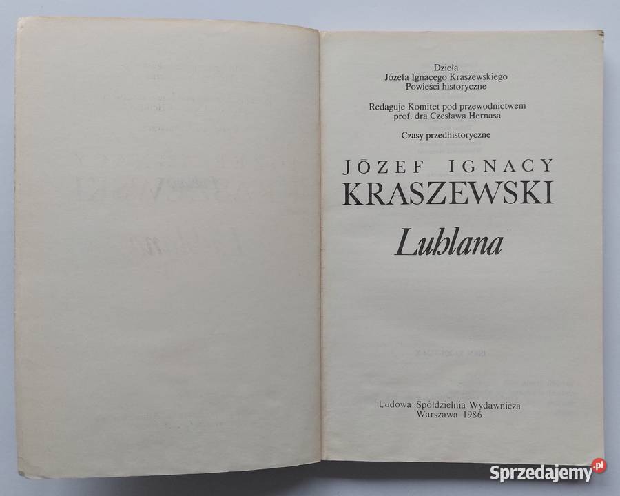 Lublana Józef Ignacy Kraszewski śląskie sprzedam