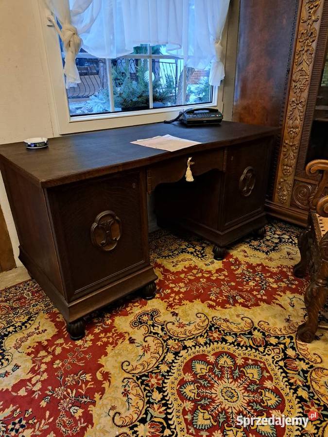 Biurko dębowe okres międzywojnia Meble zachodniopomorskie Myślibórz