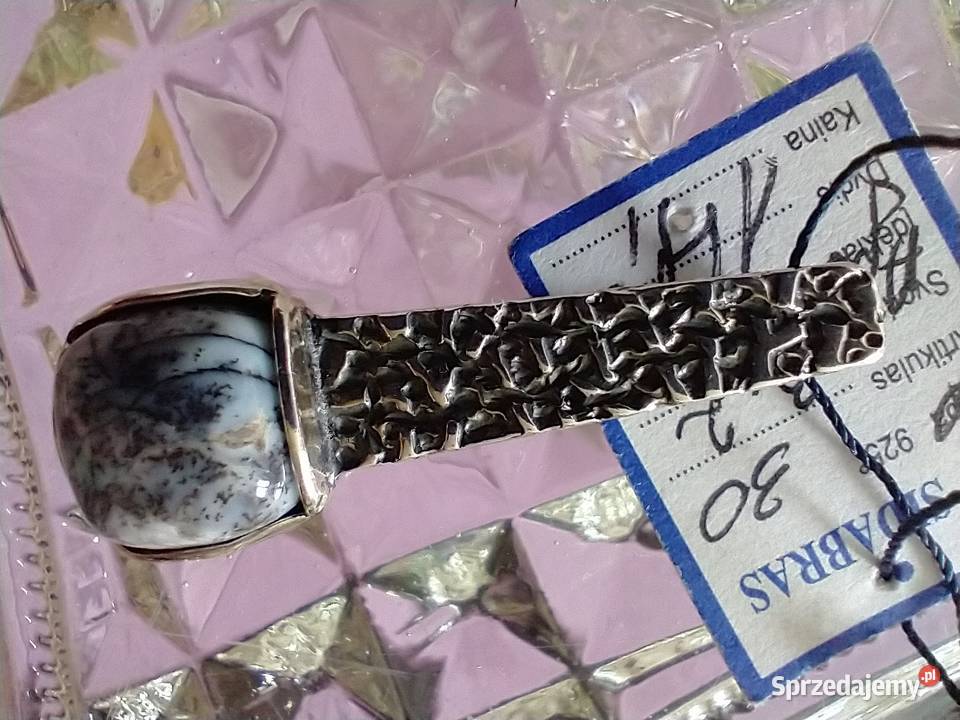 Wisior srebro 925 naturalny kamień jaspis sprzedam