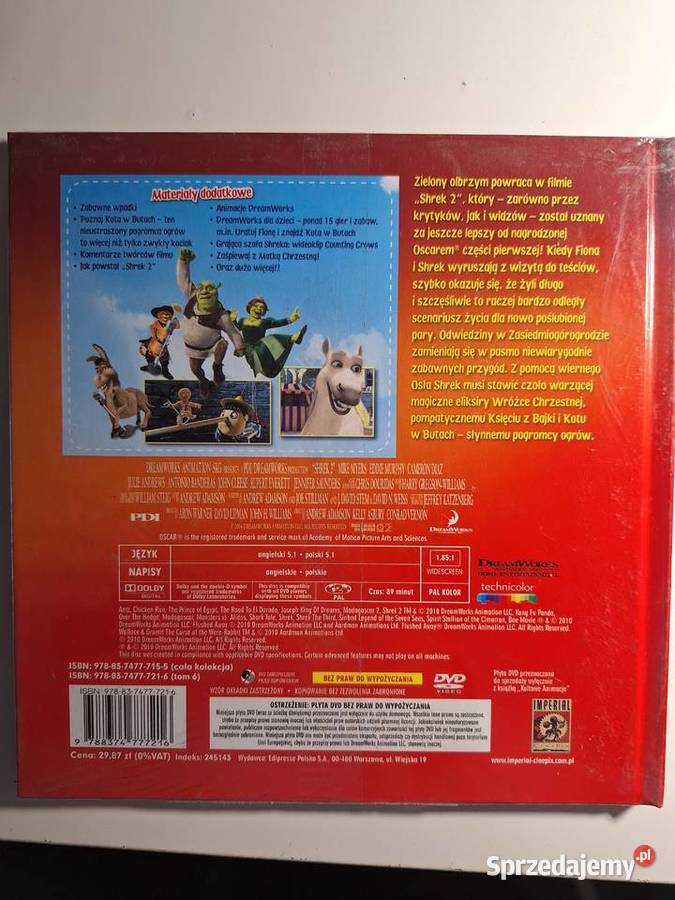 SHREK 2 Kultowe Animacje DreamWorks Książka Film Warszawa