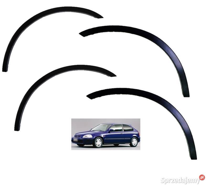 Honda Civic nakładki na błotnik czarny mat 4