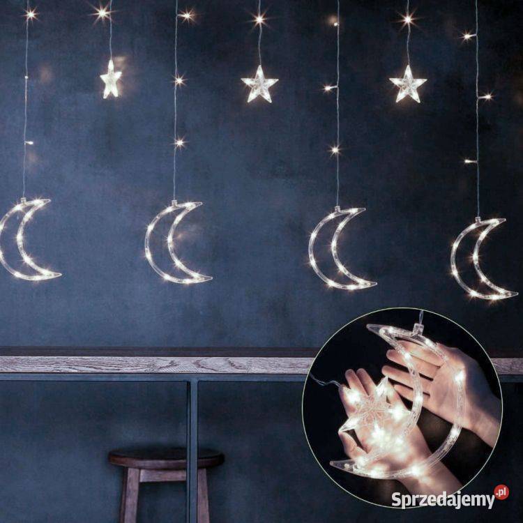 Lampki księżyce gwiazdki świąteczne światełka podlaskie Bielsk Podlaski