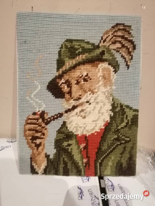 stary obraz haftowany Legnica