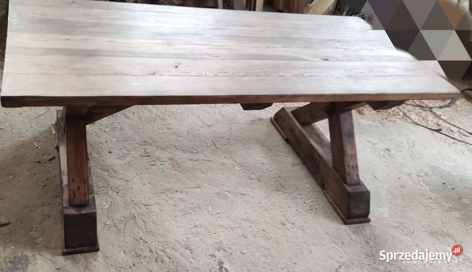 Stół drewniany polisander królewski loft ogród Łuków