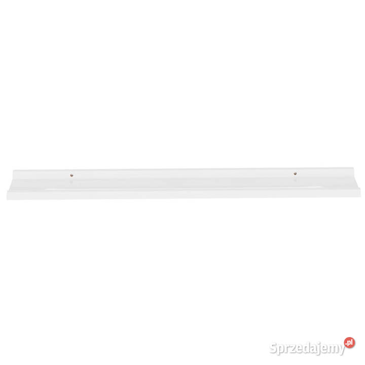 Półki ścienne 4 wysoki połysk białe 100x9x3