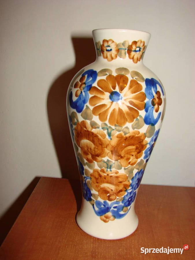 Włocławek fajansowy wazon PRL Pruszcz Gdański