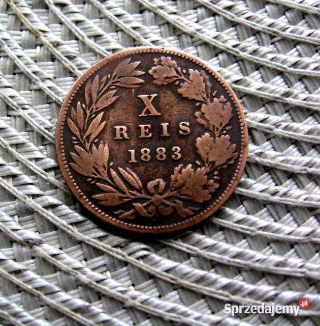 Portugalia 10 Reis 1883r Kalisz