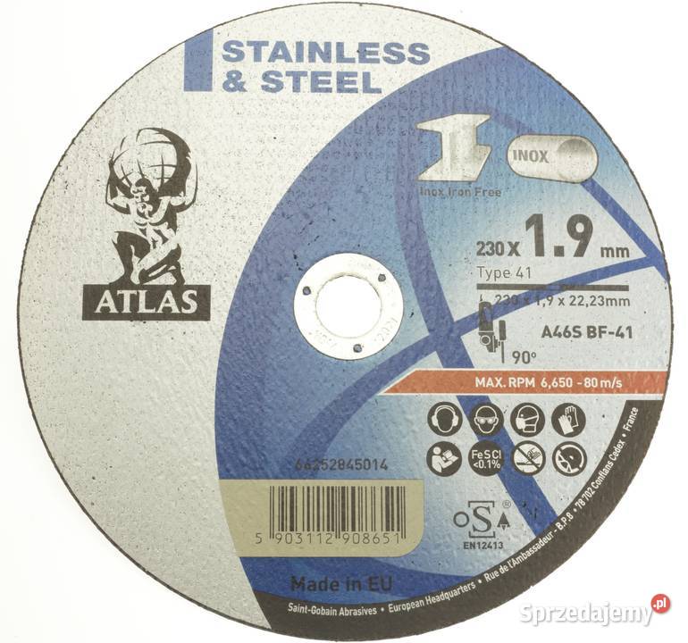 Polska tarcza 230x19X2223 do cięcia stali Lubań sprzedam