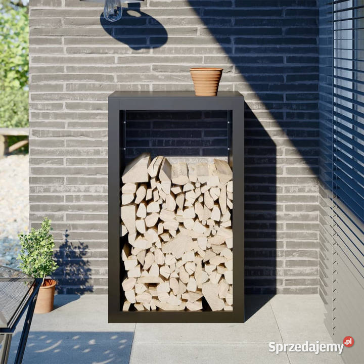 Stojak na drewno opałowe czarny 60x40x100 mazowieckie Warszawa