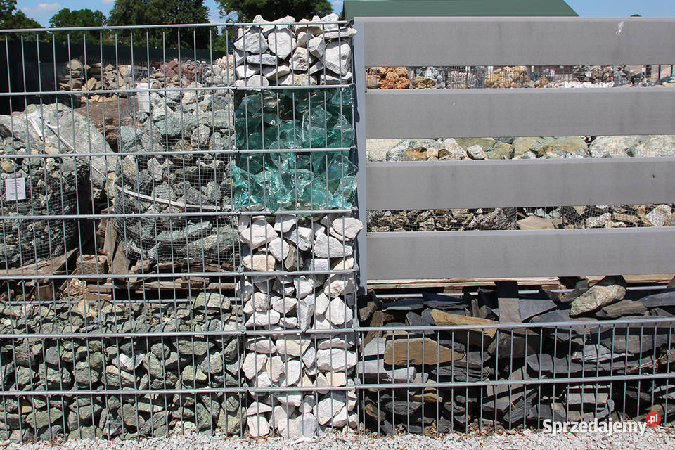 Szkło do gabionów ogrodu Bryła szklana kamień Cieśle