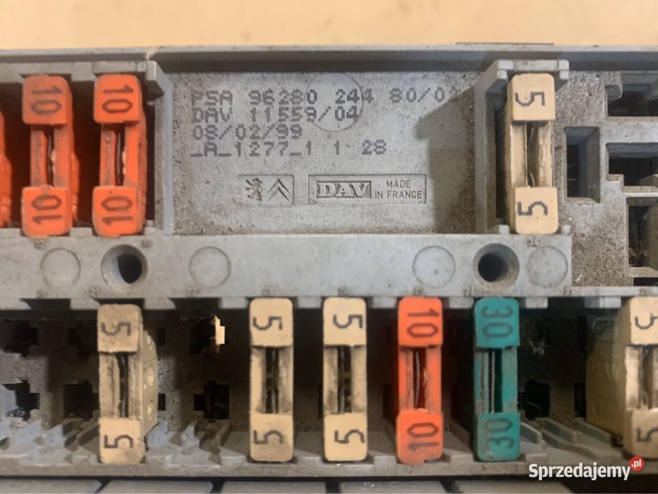 Skrzynka bezpieczników 9628024480 peugeot 206 Układ elektryczny zachodniopomorskie Szczecin