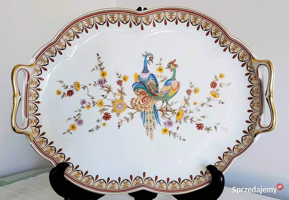 Elegancka porcelanowa taca z uszami Ancap Kraków