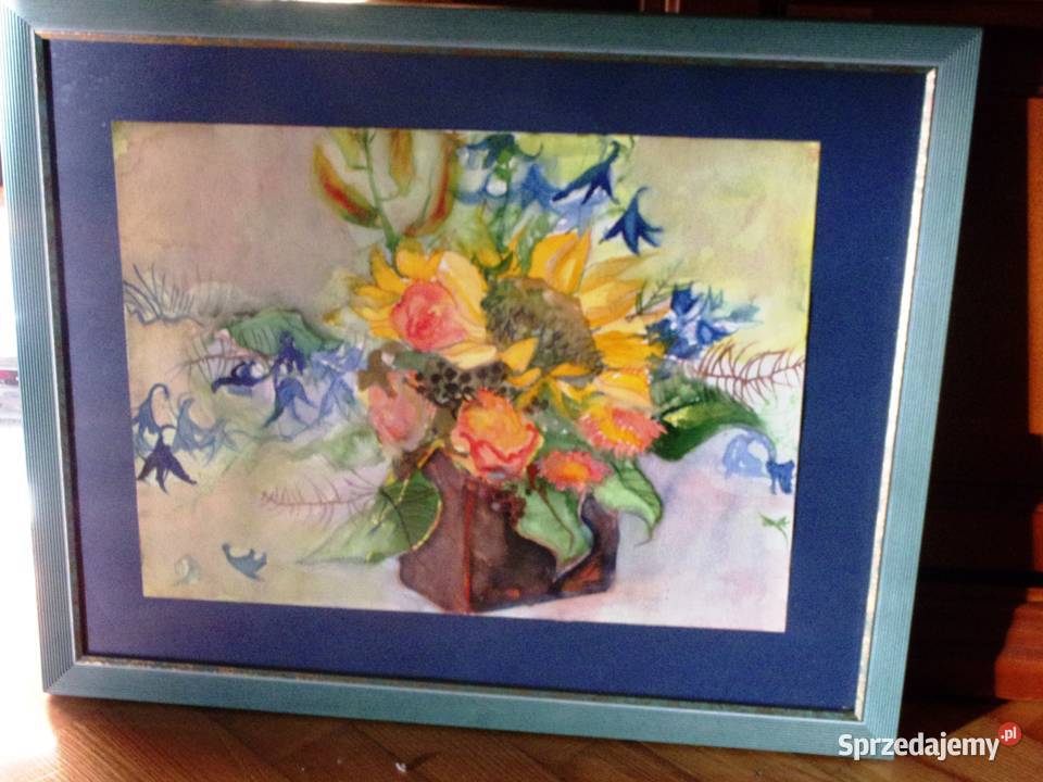 Akwarela Bukiet kwiatów w ładnej profesionalnej