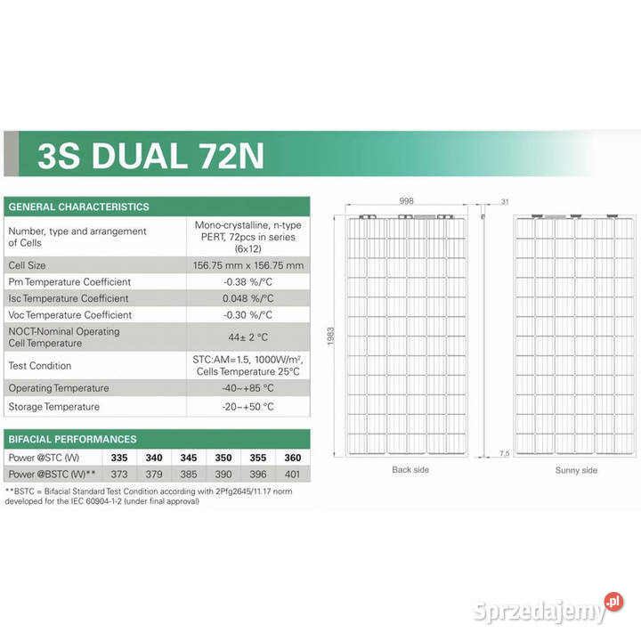 Totalna wyprzedaż Panel fotowoltaiczny Enel 370W