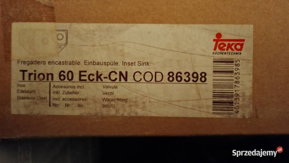 zlewozmywak TEKA Trion 60ECN stal 86398 Gdynia