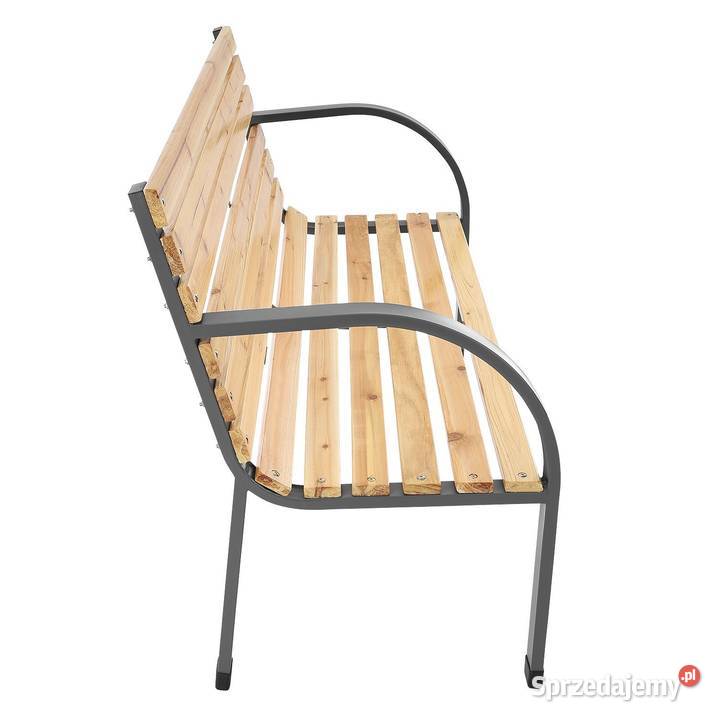 Ławka ogrodowa 120 z oparciem parkowa drewniana Poznań