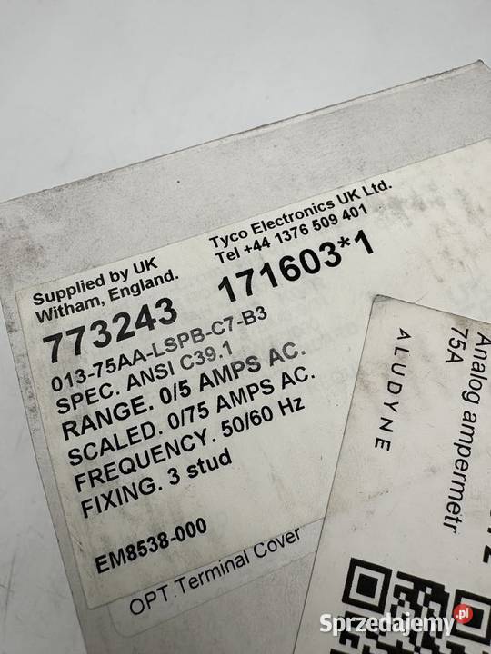 Tyco Electronics 01375AALSPBC7B3 Panel Metter mazowieckie Warszawa