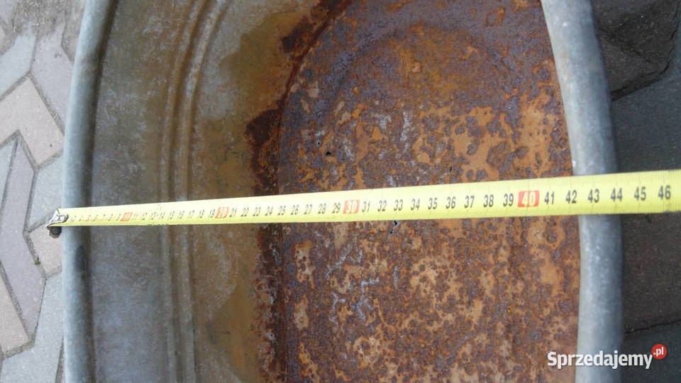 Stara mała wanna balia wanienka ocynk ocynkowana Sokółka