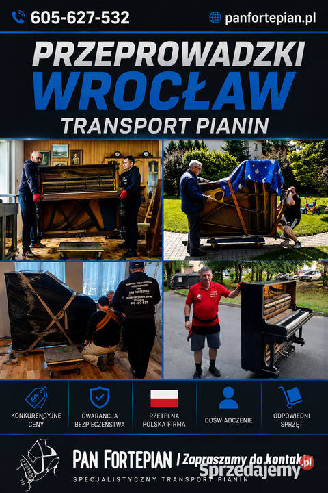 Przeprowadzki Transport Pianin Wrocław Polska