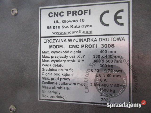 Erozyjna wycinarka drutowa CNC PROFI 2023r dolnośląskie Magnice