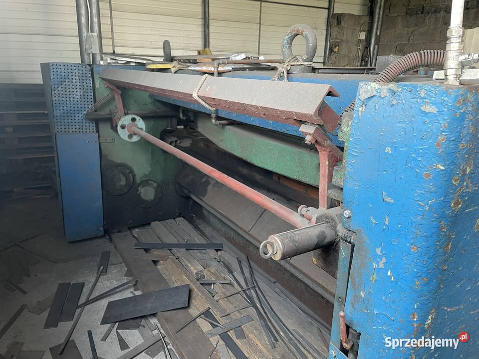 Gilotyna pneumatyczna do blachy 8mm szerokość Pleszew