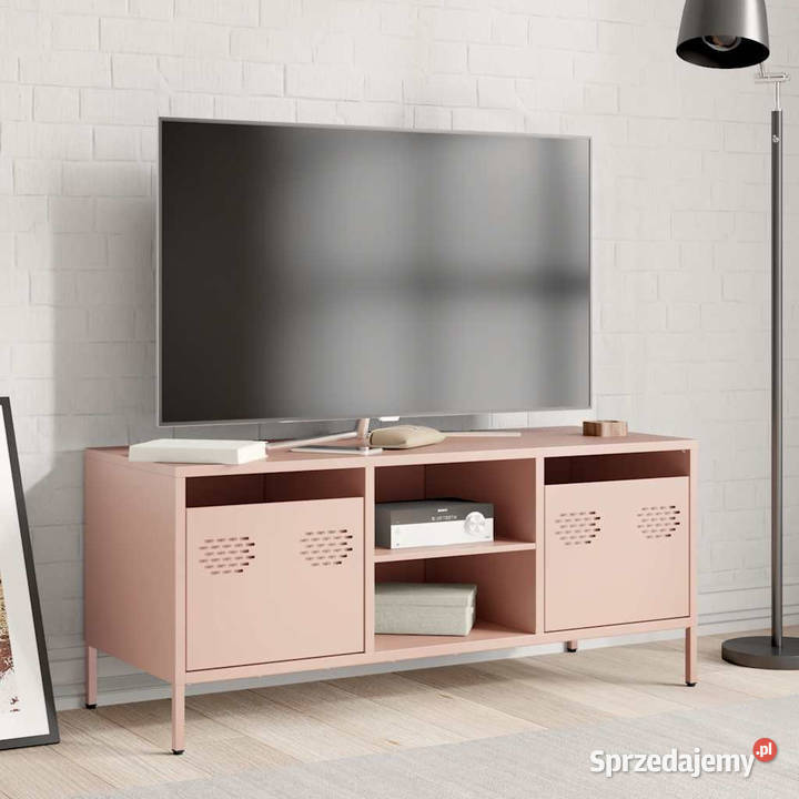 Szafka RTV różowa 1015x39x435 stal walcowana na Warszawa