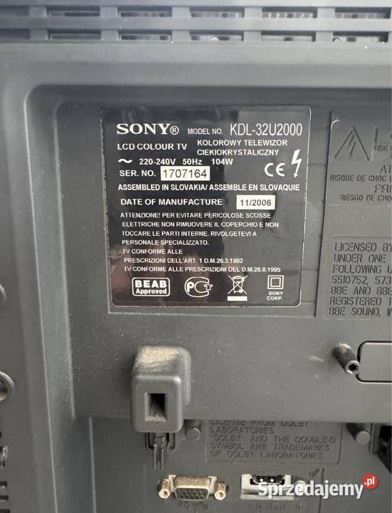 TELEWIZOR SONY LCD LCD Otaląż