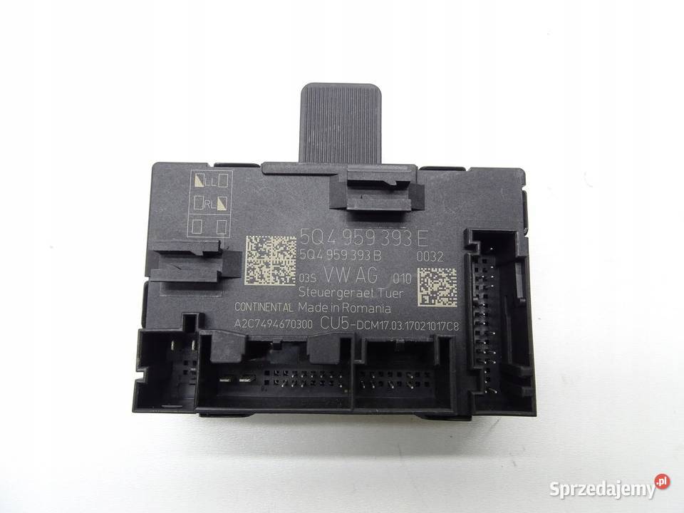 MODUŁ STEROWNIK DRZWI PRZÓD 5Q0959393E AUDI A3