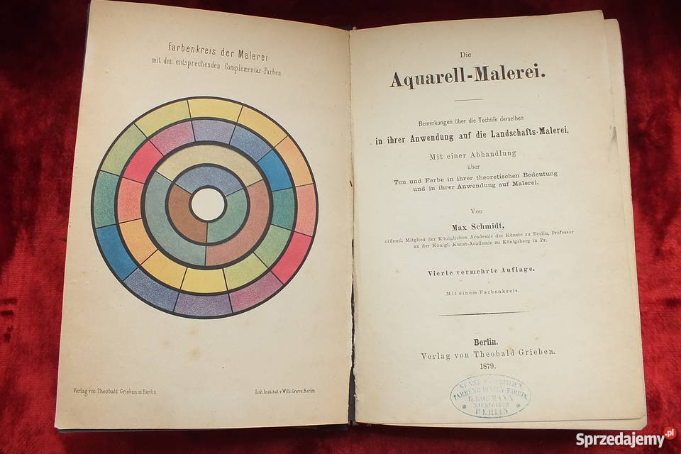 Stara niemiecka książka nauka malarstwa z Antykwariat Żary