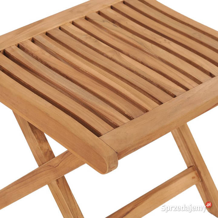 Składany podnóżek 465x49x415 lite drewno tekowe Warszawa