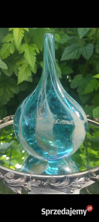 MDINA GLASS Szklany wazon w cudownych kolorach łódzkie