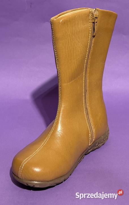 Beżowe ocieplane dziewczęce kozaki rozmiar 32 mazowieckie Żyrardów