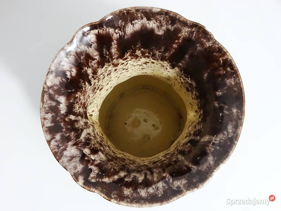 Wazon ceramiczny dekoracyjny ręcznie szkliwiony