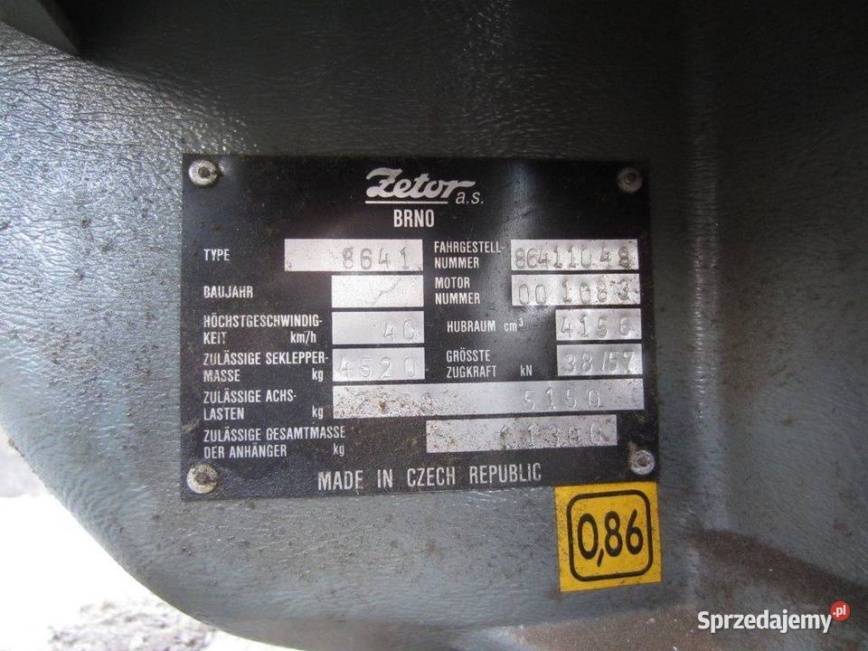 Ciągnik kołowy ZETOR Forterra 8641 2000 r Ciągniki Łomazy